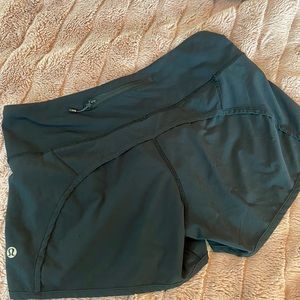 Black Lululemon lined running shorts